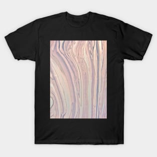 PASTEL PINK GREY PEACH MARBLE WITH GOLD AND GLITTER T-Shirt